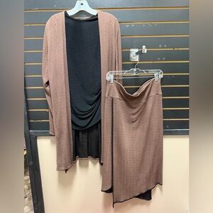 Bekke 3-Piece Slinky Brown & Black Set Size L